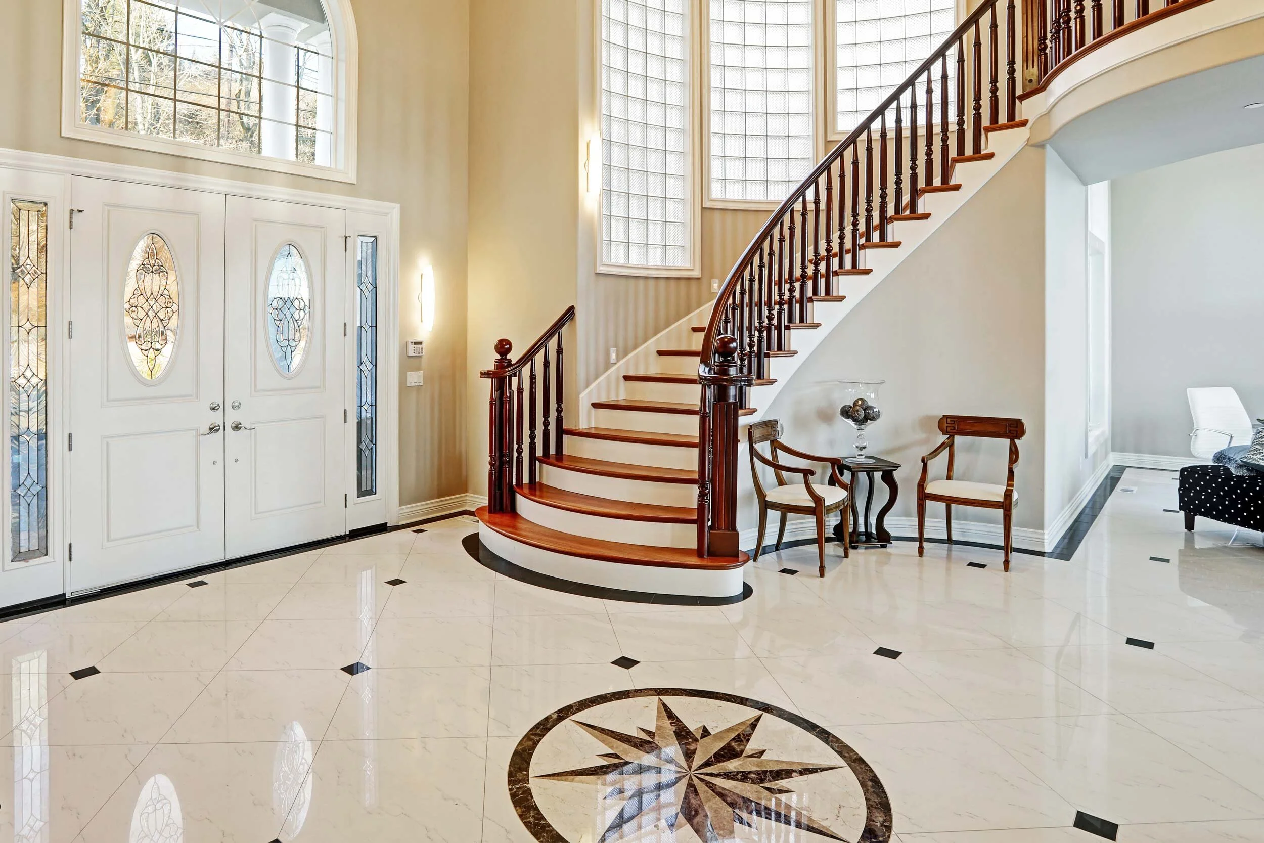 Custom marble floor design and layout planning